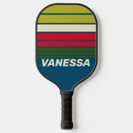 Palas De Pickleball Retro Rugby Horizon Striping with Name