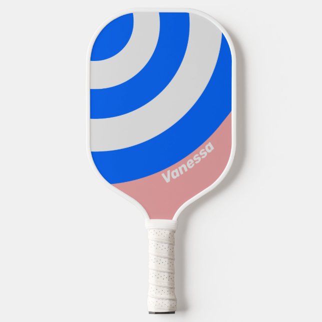 Palas De Pickleball Retro Sea Kiss la banda de círculo con nombre (Anverso)