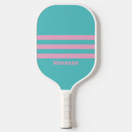 Palas De Pickleball Retro South Beach con rayas transversales y nombre