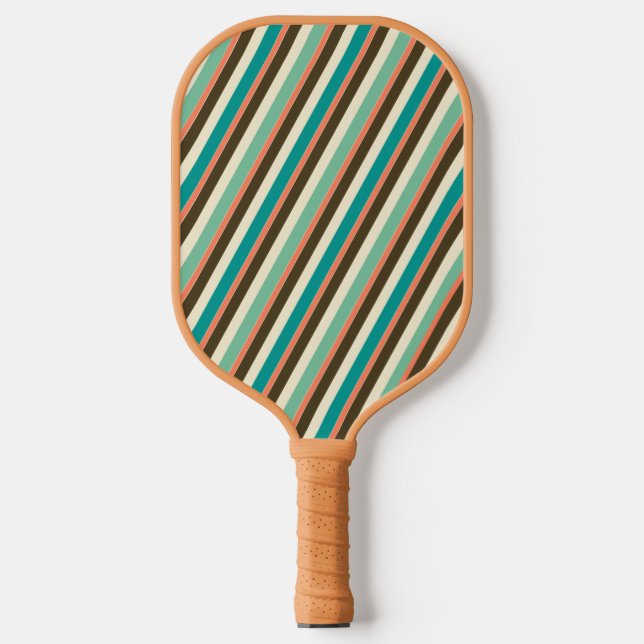 Palas De Pickleball Retro Stripe Pickleball Paddle (Anverso)