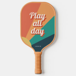 Palas De Pickleball Retro Sunburst con nombre personalizado