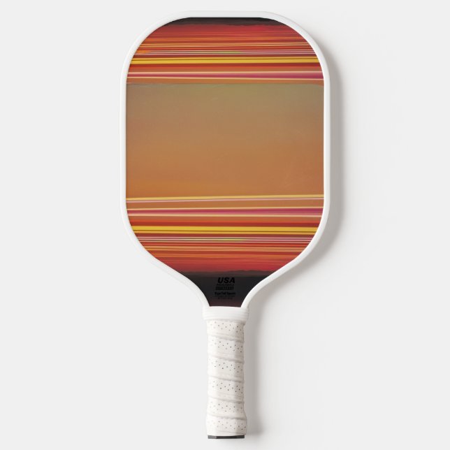 Palas De Pickleball Retro Sunset Lines Aesthetic Pickleball Paddle (Anverso)