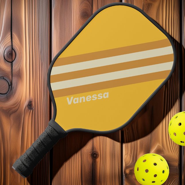 Palas De Pickleball Retro Sunshine Mostaza con nombre (Subido por el creador)