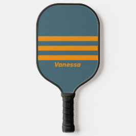 Palas De Pickleball Retro Sunshine Tres Franjas Cruzadas con Nombre