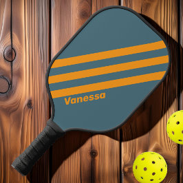 Palas De Pickleball Retro Sunshine Tres Rayas con Nombre