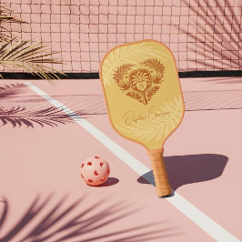 Palas De Pickleball Retro Tropical Palm Tree Pickleball Brillante Duch