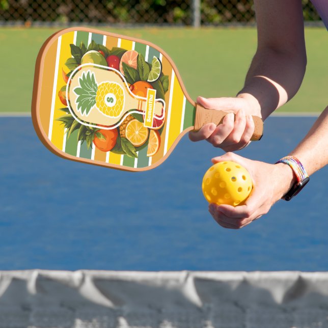 Palas De Pickleball Retro Tropical Pineapple Pickleball Brillante Duch (in situ)