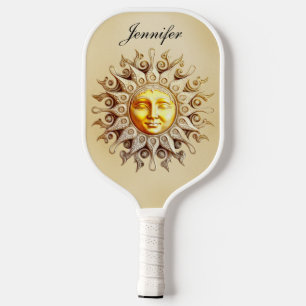 Palas De Pickleball Retro Zodiac Sol Celeste Monograma