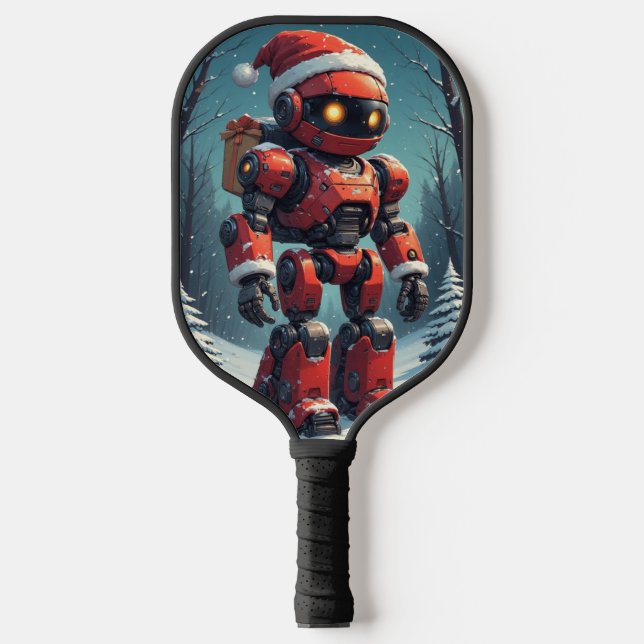 Palas De Pickleball Robot de Navidad (Anverso)
