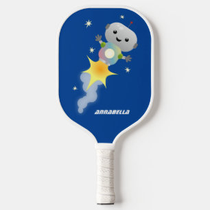 Palas De Pickleball Robot lindo volando en el ilustracion del personal