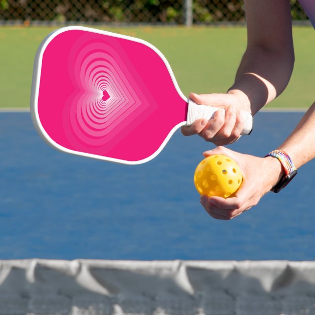 Palas De Pickleball Romántico latir el corazón amar el palillo rosado  (in situ)