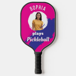 Palas De Pickleball Rosa brillante con foto y nombre personalizado