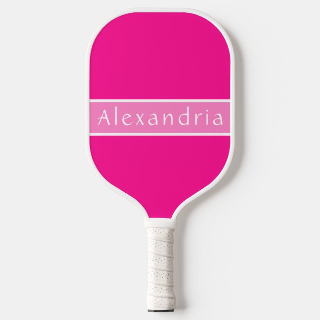 Palas De Pickleball Rosa caliente y rosa personalizado (Anverso)
