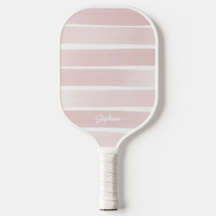 Palas De Pickleball Rosa de Rubor Color rosa Tiras Pintadas Personaliz