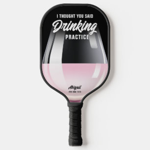 Palas De Pickleball Rosa de Vino Funny Personalizado de Práctica de la
