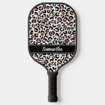 Rosa Dorado Chic Estampado Leopardo Personalizado