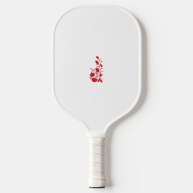 Palas De Pickleball Rosa Madder, diseño floral de Thunderbird (Anverso)