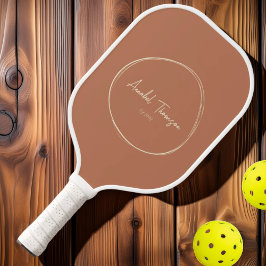 Palas De Pickleball Rosa pálido moderno de mediados de siglo | Nombre 