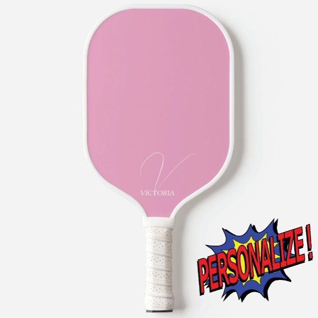 Palas De Pickleball Rosa Pálido Monogramado (Subido por el creador)