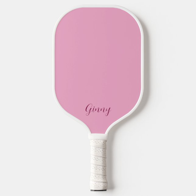 Palas De Pickleball Rosa Pastel Personalizado (Anverso)
