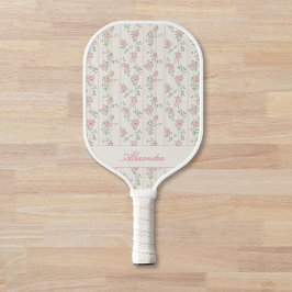 Palas De Pickleball Rosa Personalizada Floral Rosa