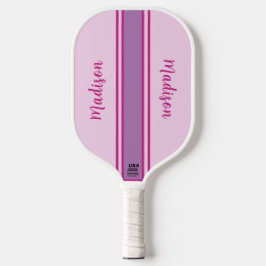 Palas De Pickleball Rosa retro, púrpura y con bandas de fuchia