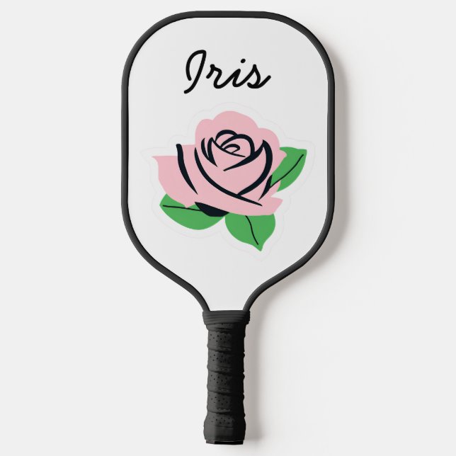Palas De Pickleball Rosa Rosa Nombre Personalizable (Reverso )