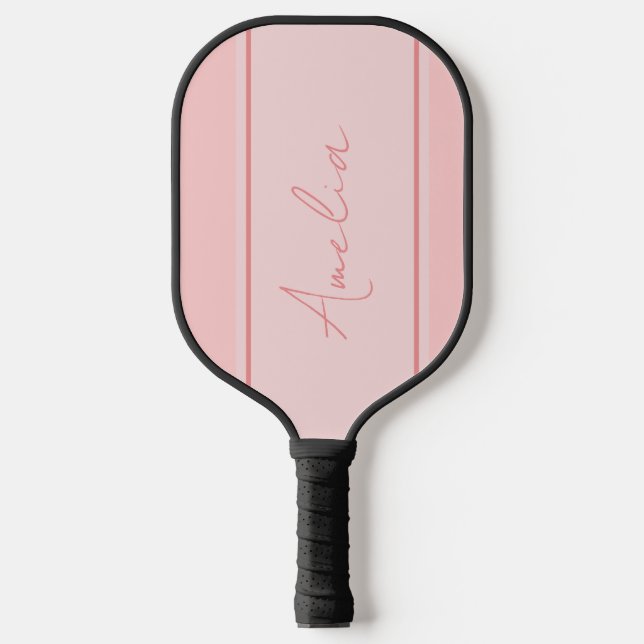 Palas De Pickleball Rosa Rubor personalizado mínimo (Anverso)