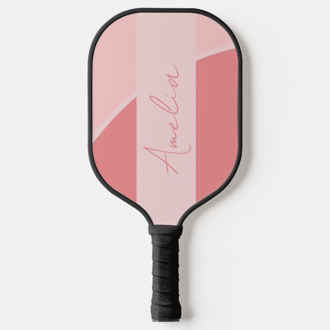 Palas De Pickleball Rosa Rubor retro personalizado (Anverso)