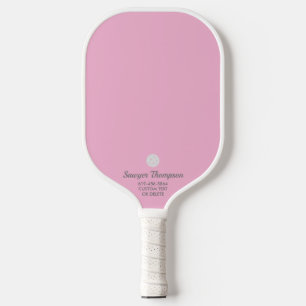 Palas De Pickleball Rosa simple Personalizado texto personalizado