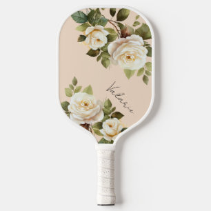 Palas De Pickleball Rosas acuáticos Monograma Pickleball