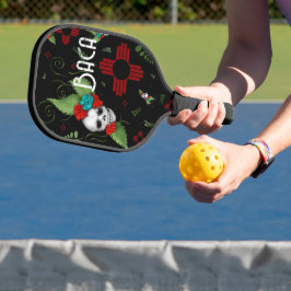 Palas De Pickleball Rosas de cráneo Zia Sun Greenery Nuevo México Negr