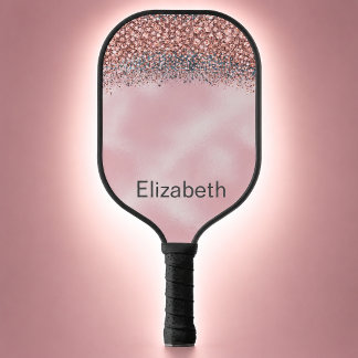 Palas De Pickleball Rubor Rosa Personalizado con Joyas