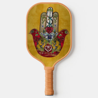 Palas De Pickleball Ruby Pomegranate Heart Red Bird Hamsa
