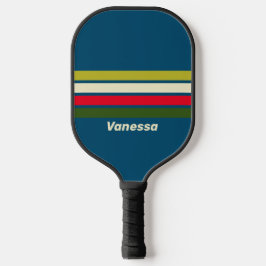 Palas De Pickleball Rugby Retro a lo largo de la franja con nombre