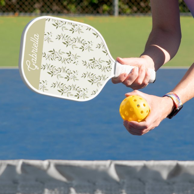 Palas De Pickleball Sage green French country Olive pattern name (in situ)
