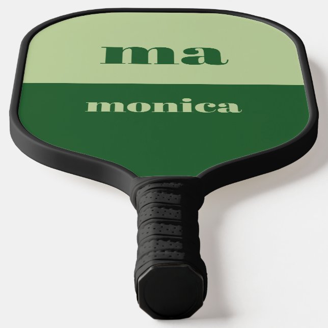 Palas De Pickleball Sage green script monogram initial  (Distribución )