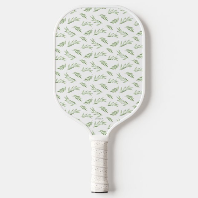 Palas De Pickleball Sage Green Spring deja nombre personalizado (Anverso)