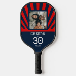 Palas De Pickleball Saludos a cualquier edad, personalizado azul rojo