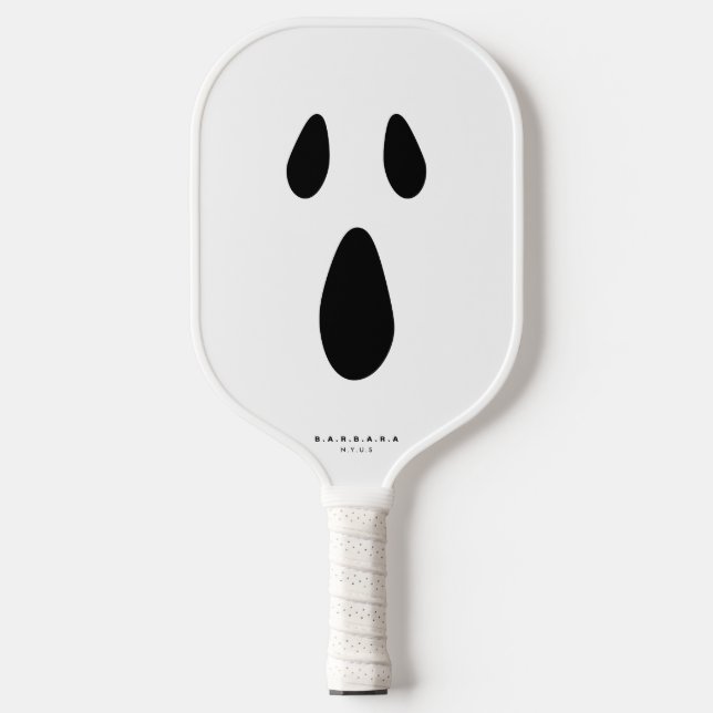 Palas De Pickleball Scary Face Boo Ghost Funny Elegante Halloween (Anverso)
