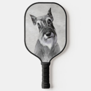 Palas De Pickleball Schnauzer (gigante) - Arte de perros original muy