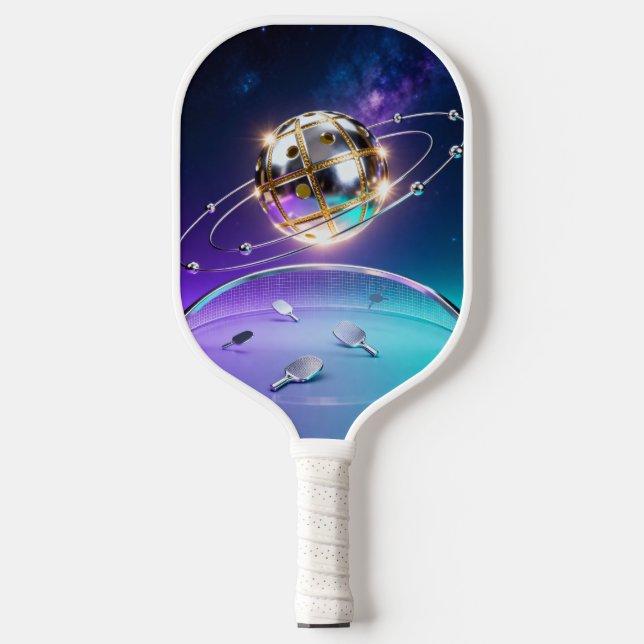 Palas De Pickleball Sci-Fi Metallic Pickleball Orbital Core – Galaxia  (Anverso)