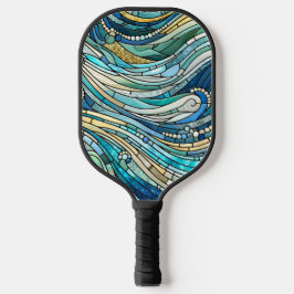 Palas De Pickleball Sea of Waves Teal Mosaic Fine Art