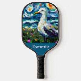 Palas De Pickleball Seagull Van Gogh Style Beach personalizado