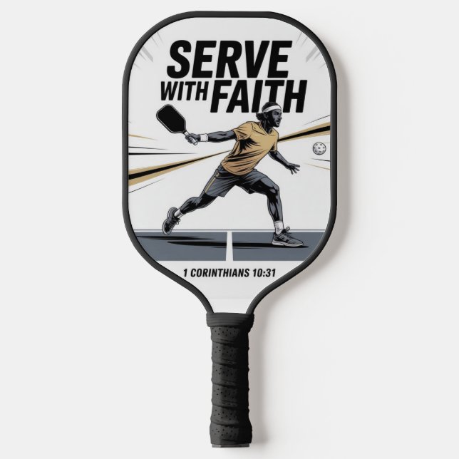 Palas De Pickleball Serve With Faith Christian Pickleball Paddle (Anverso)