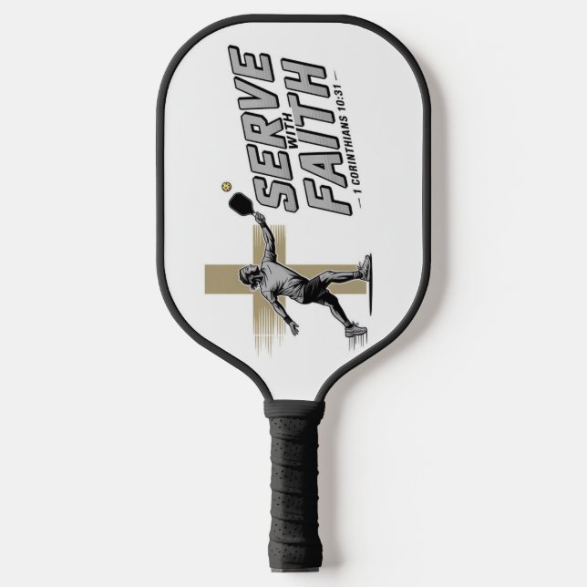 Palas De Pickleball Serve With Faith Christian Pickleball Paddle (Anverso)