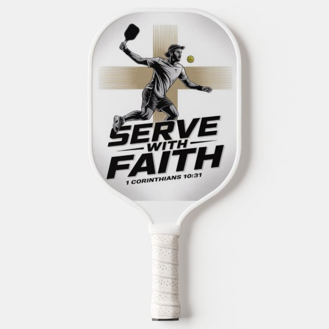 Palas De Pickleball Serve With Faith Christian Pickleball Paddle (Anverso)