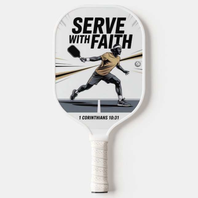 Palas De Pickleball Serve With Faith Christian Pickleball Paddle (Anverso)