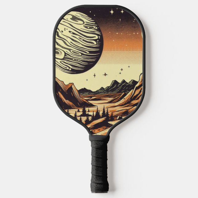 Palas De Pickleball SF Martian Landscape Woodcut (1) (Anverso)