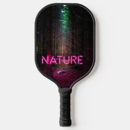 Palas De Pickleball Signo de neón magenta de la naturaleza misteriosa